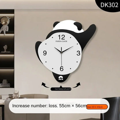 “Panda Glowing Swinging Wall Clock – Fun Kids Room Décor, Night Light Feature, Hot Sale” - RELUX.STORE