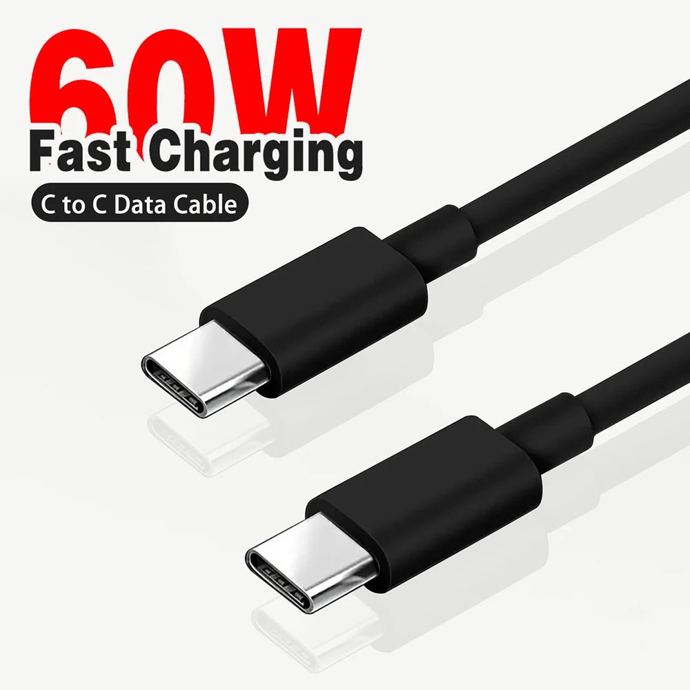 PD 60W USB - C to USB - C Fast Charging & Data Cable – 1M/2M/3M for iPhone 15/15 Pro, Huawei, Samsung, Xiaomi - RELUX.STORE