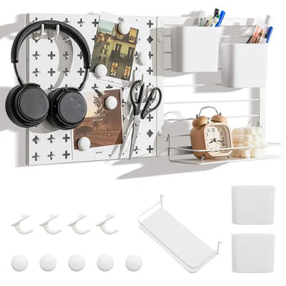 Pegboard Combination Kit Combination Wall Organizer with Magnets and Hooks - RELUX.STORE