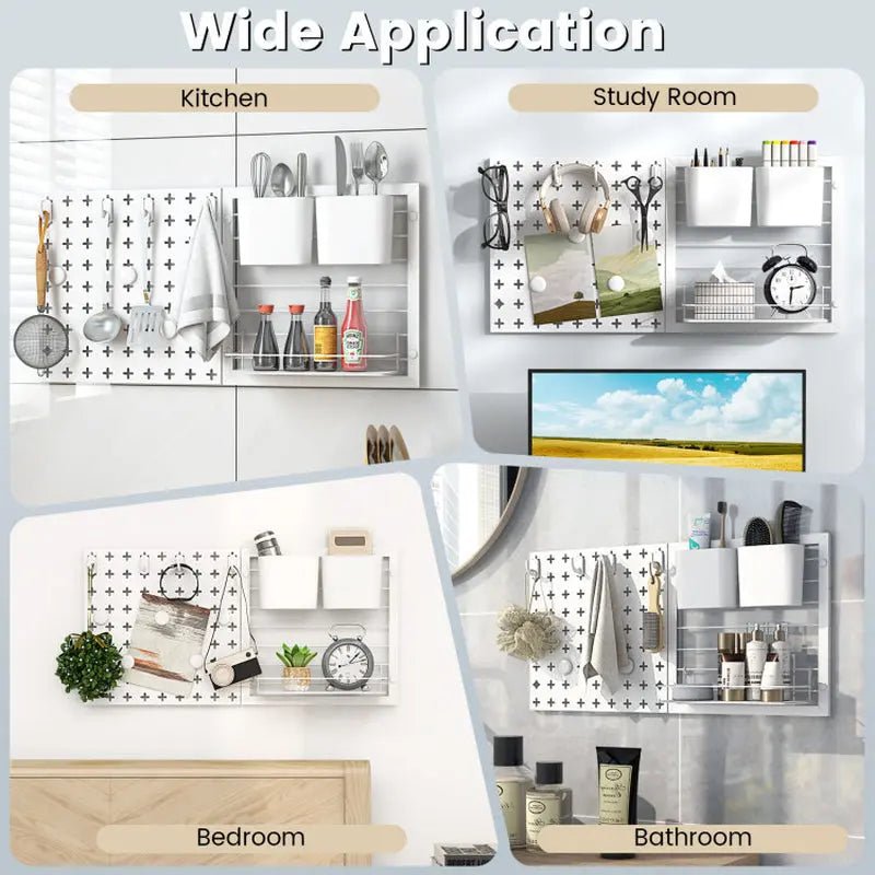 Pegboard Combination Kit Combination Wall Organizer with Magnets and Hooks - RELUX.STORE