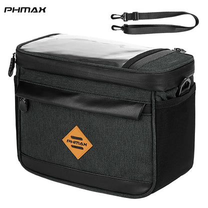 PHMAX Bike Front Bag Portable Bike Mountain Bike Handlebar Bag Multi - Pocket MTB Storage Bag Large Capacity Waterproof Bike Bag - RELUX.STORE