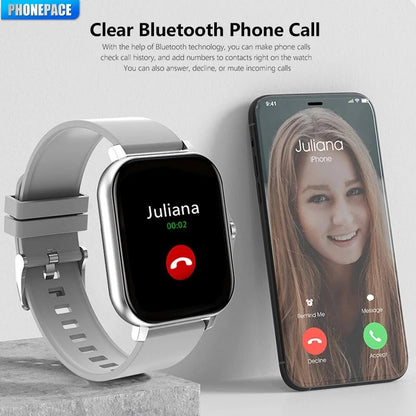 PHONEPACE Y13 Smart Watch with Call Function Fitness Tracker Heart Rate Monitor Alarm Clock for Outdoor Sports Monitoring - RELUX.STORE