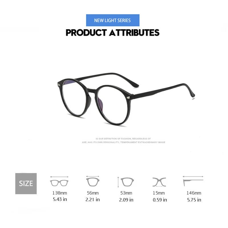 "Photochromic Anti - Blue Light Computer Glasses – Round Vintage Frame for Men & Women, Gaming & Eyestrain Protection" - RELUX.STORE