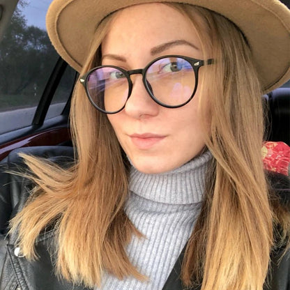 "Photochromic Anti - Blue Light Computer Glasses – Round Vintage Frame for Men & Women, Gaming & Eyestrain Protection" - RELUX.STORE