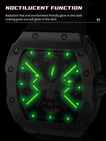 PINDU New Men Watch 50 Meter Waterproof Stainless Steel Case Luminous Sapphire mirror Dial Fashionable Men Mechanical Watch - RELUX.STORE