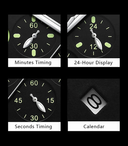 POEDAGAR Top Luxury Fashion Watch For Men Waterproof Luminous Chronograph Man Watch Leather Military Men's Quartz Watches Reloj - RELUX.STORE