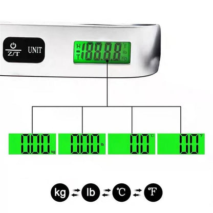 Portable Scale Digital LCD Display 110lb/50kg Electronic Luggage Hanging Suitcase Travel Weighs Baggage Bag Weight Balance Tools - RELUX.STORE