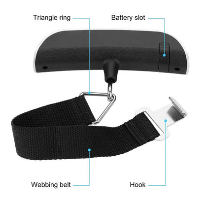 Portable Scale Digital LCD Display 110lb/50kg Electronic Luggage Hanging Suitcase Travel Weighs Baggage Bag Weight Balance Tools - RELUX.STORE