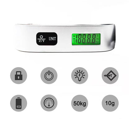 Portable Scale Digital LCD Display 110lb/50kg Electronic Luggage Hanging Suitcase Travel Weighs Baggage Bag Weight Balance Tools - RELUX.STORE