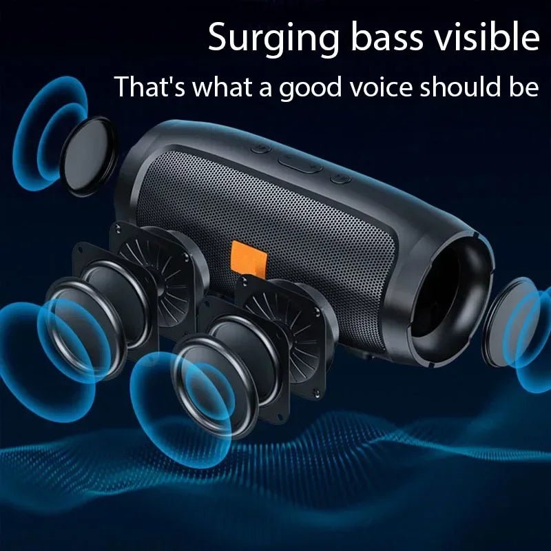 Portable Subwoofer Bluetooth Speakers Outdoor Stereo Surround Waterproof Loudspeaker Wireless Sound Box Support FM Radio TF Card - RELUX.STORE