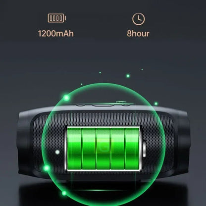 Portable Subwoofer Bluetooth Speakers Outdoor Stereo Surround Waterproof Loudspeaker Wireless Sound Box Support FM Radio TF Card - RELUX.STORE