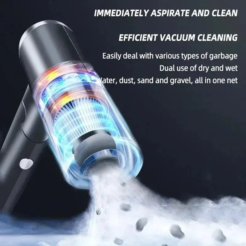 Portable Wireless Car Vacuum Cleaner Wireless Vacuum Cleaner Dual Use for Home and Car 120W High Power Powerful Vacuum Cleaner - RELUX.STORE