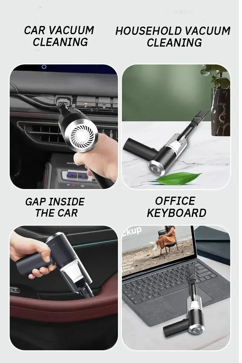 Portable Wireless Car Vacuum Cleaner Wireless Vacuum Cleaner Dual Use for Home and Car 120W High Power Powerful Vacuum Cleaner - RELUX.STORE