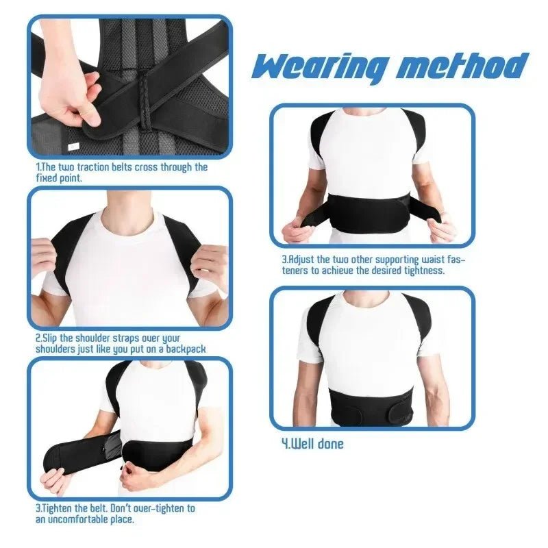 Posture corrector with breathable shoulder and waist straps for boys and girls - RELUX.STORE