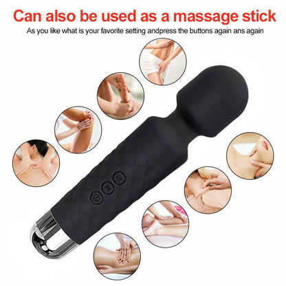 Powerful Magic Massage Wand – 20 - Speed Full Body Muscle Relaxation Massager | Deep Tissue Therapy Motor for Back, Neck, Shoulder & Leg Pain Relief - RELUX.STORE