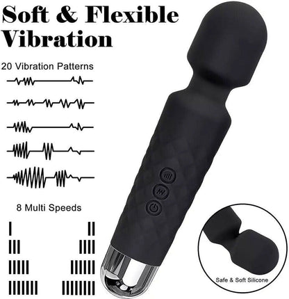 Powerful Magic Massage Wand – 20 - Speed Full Body Muscle Relaxation Massager | Deep Tissue Therapy Motor for Back, Neck, Shoulder & Leg Pain Relief - RELUX.STORE