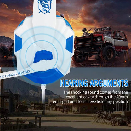 Professional LED Wired Gaming Headset – Stereo Bass Headphones with Microphone for PC, PS4, PS5 & Xbox - RELUX.STORE