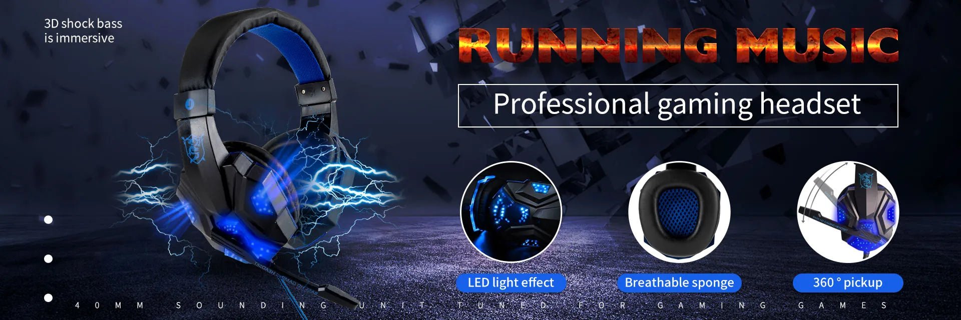Professional LED Wired Gaming Headset – Stereo Bass Headphones with Microphone for PC, PS4, PS5 & Xbox - RELUX.STORE