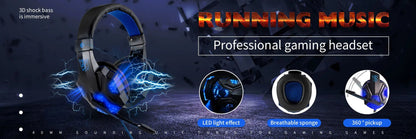 Professional LED Wired Gaming Headset – Stereo Bass Headphones with Microphone for PC, PS4, PS5 & Xbox - RELUX.STORE