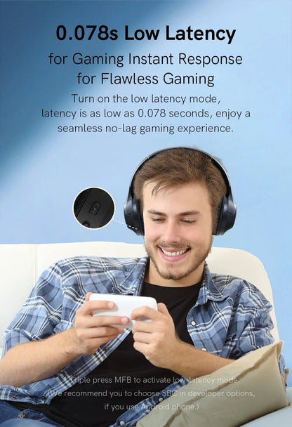 "QCY H2/H2 Pro Wireless Headphones – Bluetooth 5.3, BASS Mode, HiFi Stereo, Over - Ear Gaming Earphones with Dual Device Connect" - RELUX.STORE