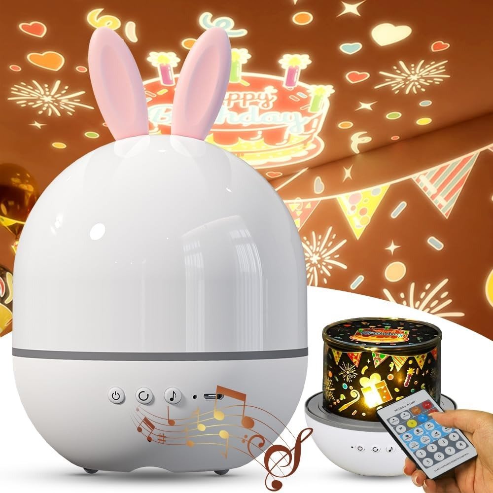 🌙 "Rabbit Starry Projector Light – Cute Night Light with Galaxy Stars, 7 Color Modes, Rotation & Sleep Timer | Kids Bedroom, Nursery, Baby Room & Mood Lamp" - RELUX.STORE