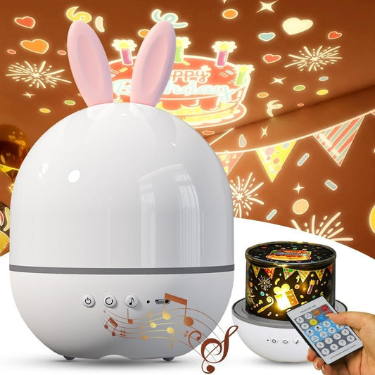 🌙 "Rabbit Starry Projector Light – Cute Night Light with Galaxy Stars, 7 Color Modes, Rotation & Sleep Timer | Kids Bedroom, Nursery, Baby Room & Mood Lamp" - RELUX.STORE