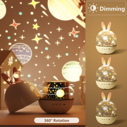 🌙 "Rabbit Starry Projector Light – Cute Night Light with Galaxy Stars, 7 Color Modes, Rotation & Sleep Timer | Kids Bedroom, Nursery, Baby Room & Mood Lamp" - RELUX.STORE