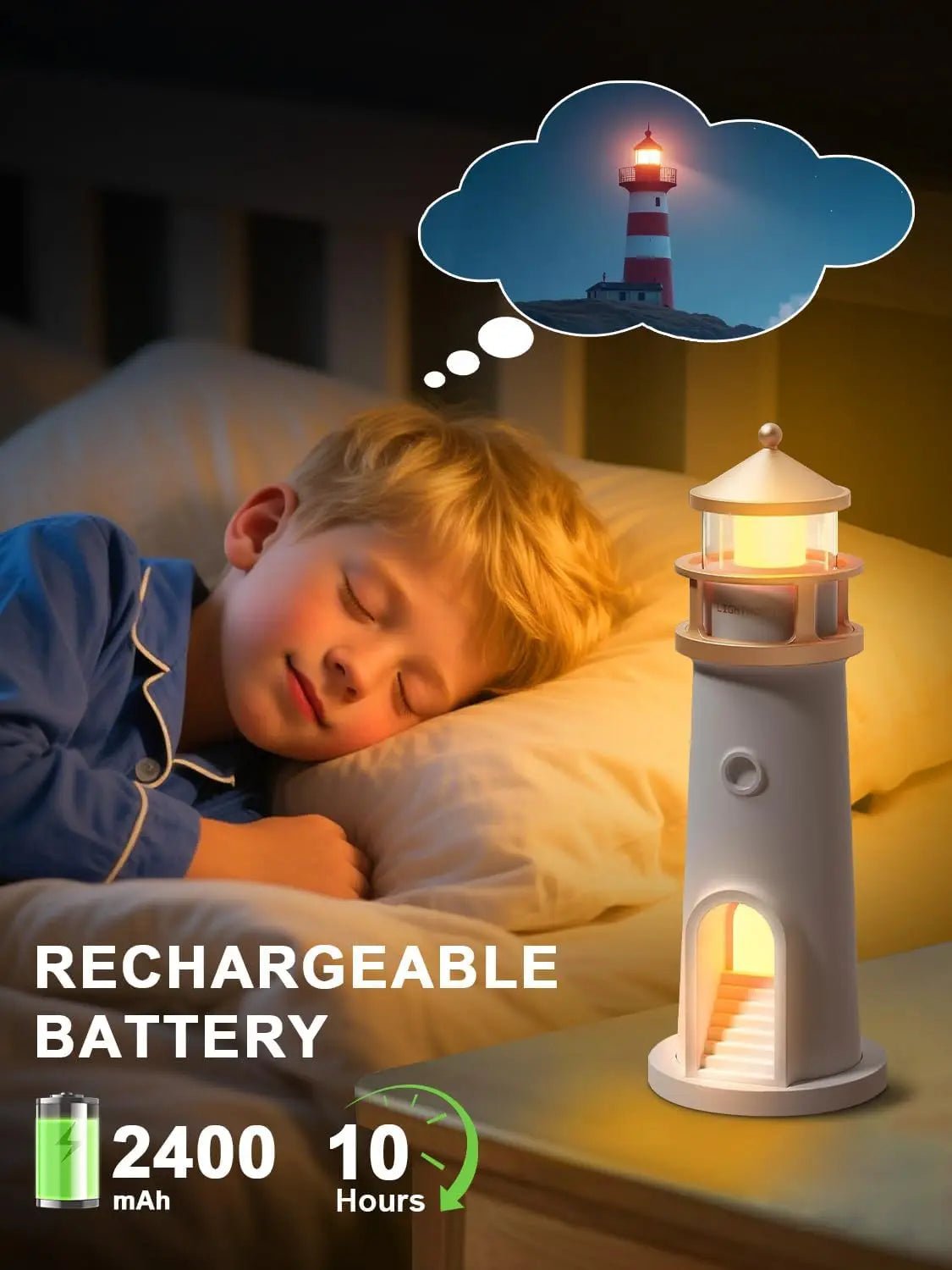 Rechargeable Moonlight Projector Night Light With Remote Control Children's Light House Desk Night Lamp Kids Gift Desktop Light - RELUX.STORE
