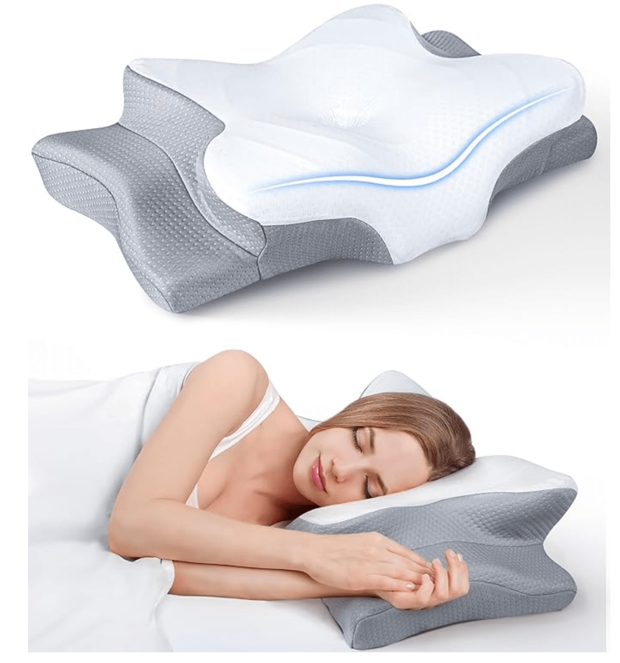Relux Orthopedic Pillow for Side Sleepers – Memory Foam Cervical Support for Neck Pain Relief - RELUX.STORE