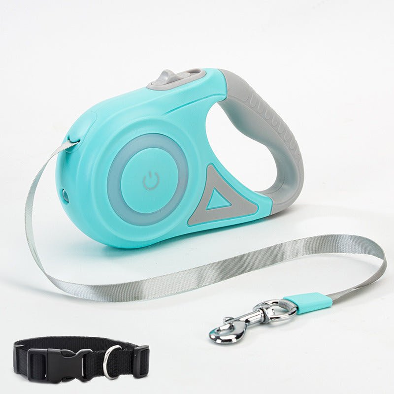 “Retractable Dog Leash & Collar Set with Spotlight – Automatic Pet Traction Rope for Small and Medium Dogs & Cats” - RELUX.STORE