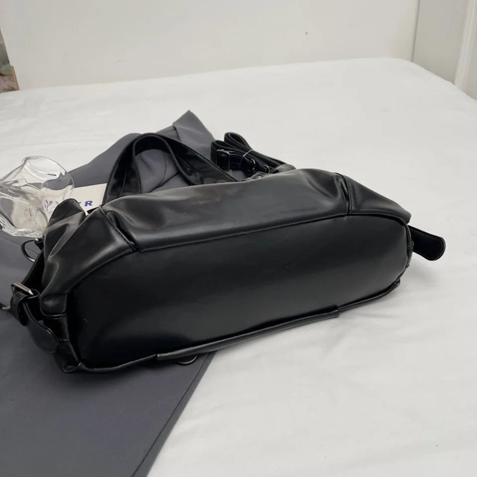 Retro Brand Roomy Shoulder Bag Female Luxury Solid Color Classic Crossbody Bag Large Capacity Style Soft PU Leather Tote Bag - RELUX.STORE