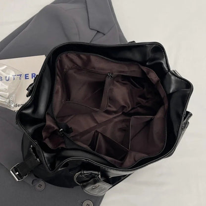 Retro Brand Roomy Shoulder Bag Female Luxury Solid Color Classic Crossbody Bag Large Capacity Style Soft PU Leather Tote Bag - RELUX.STORE