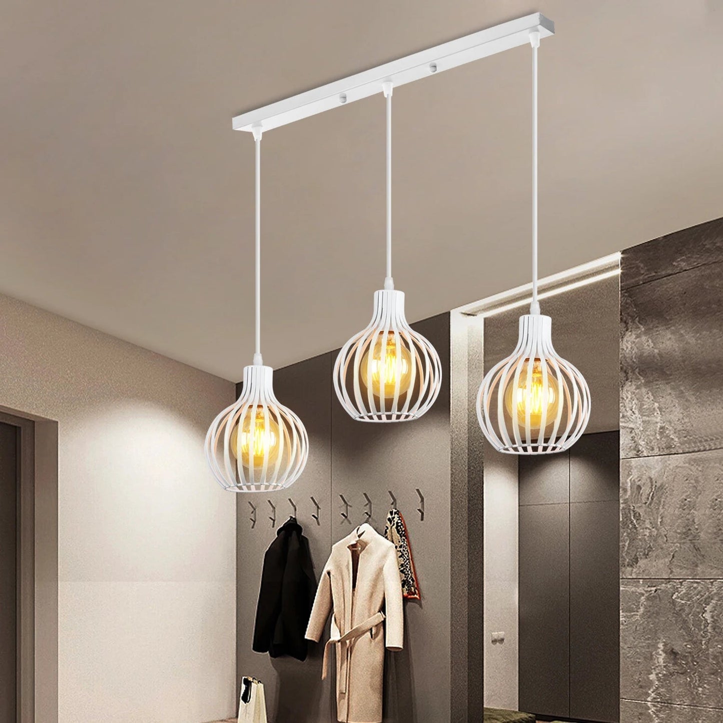 “Retro Industrial Pendant Lamp – Geometric Modern Iron Lampshade for Restaurant, Corridor & Creative Hanging Lighting” - RELUX.STORE