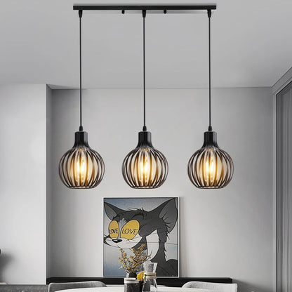 “Retro Industrial Pendant Lamp – Geometric Modern Iron Lampshade for Restaurant, Corridor & Creative Hanging Lighting” - RELUX.STORE