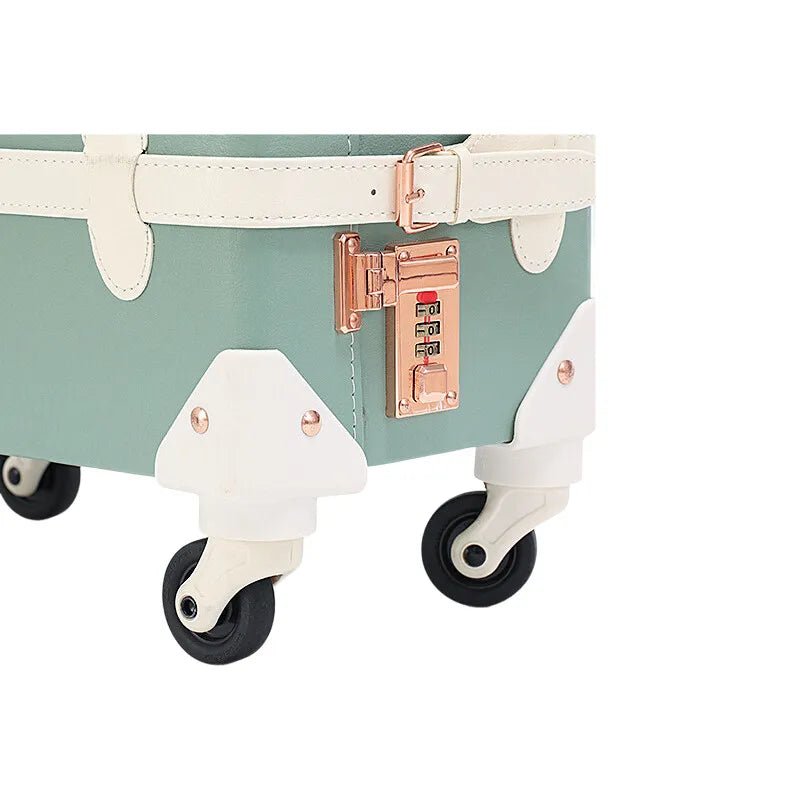 Retro PU Leather Cabin Bag Set - Women's TSA Lock Suitcase + Cosmetic Organizer, 4 Silent Wheels Spinner Luggage for Europe Trav - RELUX.STORERetro PU Leather Cabin Bag Set - Women's TSA Lock Suitcase + Cosmetic Organizer, 4 Silent Wheels Spinner Luggage for Europe Trav