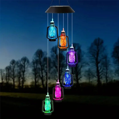 "Retro Solar Wind Chime & Kerosene - Style Lantern – Outdoor Hanging Lamp for Porch, Garden & Courtyard Decoration" - RELUX.STORE