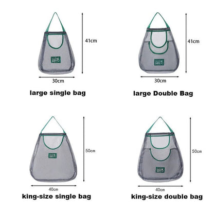 Reusable Storage Bags Kitchen Hanging Mesh Bag Home Fruit And Vegetable Storage Net Bag For Ginger Garlic Potatoes Onions - RELUX.STORE