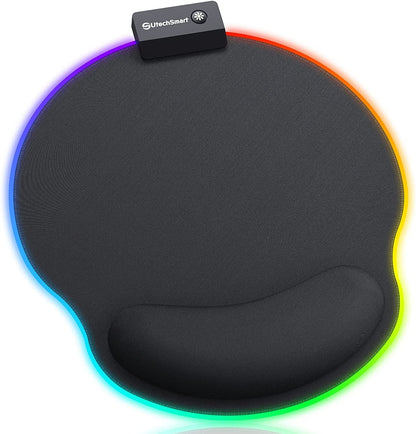RGB Gaming Mouse Pad – Large Extended Soft LED Mouse Mat with 14 Lighting Modes & 2 Brightness Levels, 31.5×11.8 in (800×300mm) Keyboard Mousepad - RELUX.STORE