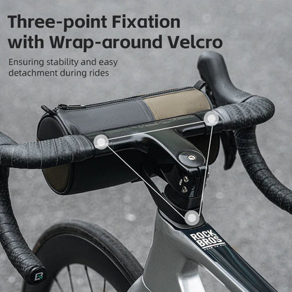 ROCKBROS Bicycle Handlebar Bag – Reflective, Multifunctional 1.7L Front Storage Bag | Portable Shoulder Bag for Cycling Accessories - RELUX.STORE