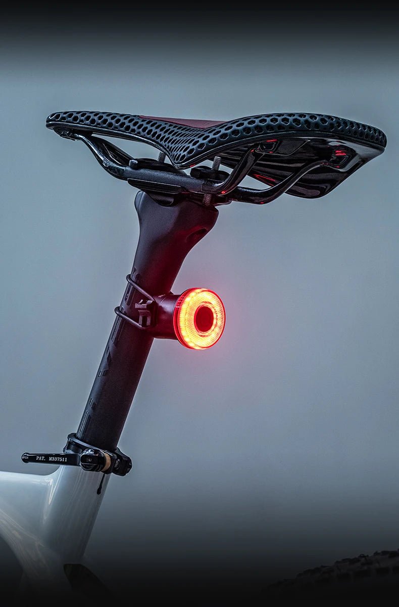 "ROCKBROS Smart Bike Tail Light – IPX6 Waterproof Rechargeable Rear Light for Night Riding, USB Type - C Charging" - RELUX.STORE