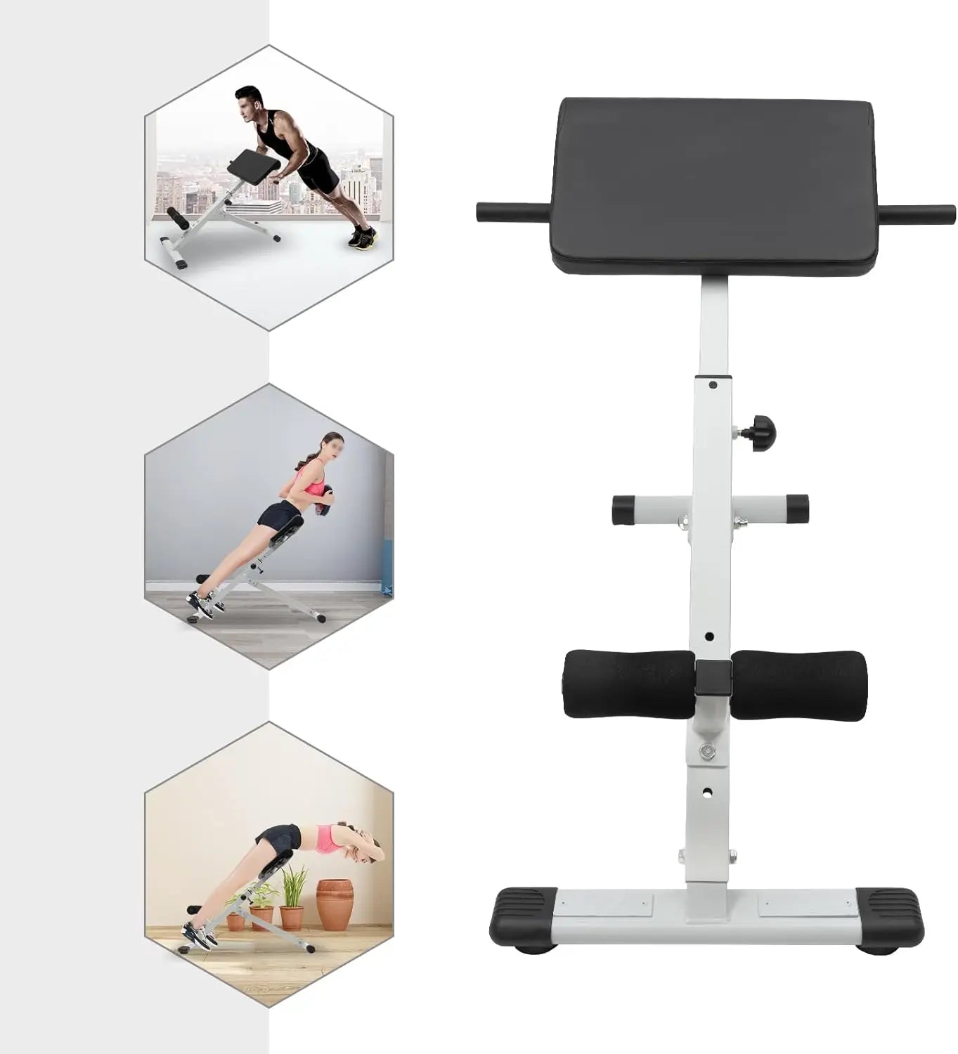 "Roman Chair Hyperextension Bench – Adjustable Back Extension Bench for Home Gym Fitness | Multi - Functional Exercise Bench by Relux.Store" - RELUX.STORE
