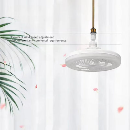 Rotatable 3in1 Ceiling Fan with Remote Control Lighting Lamp E27 Converter Base Lighting Base Bedroom Living Room Miflame - RELUX.STORE