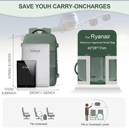 Ryanair Cabin Backpack 40x20x25 cm – Travel Hand Luggage for Men & Women | Lightweight Laptop Backpack | Mochila de Viaje Compacta para Cabina - RELUX.STORE