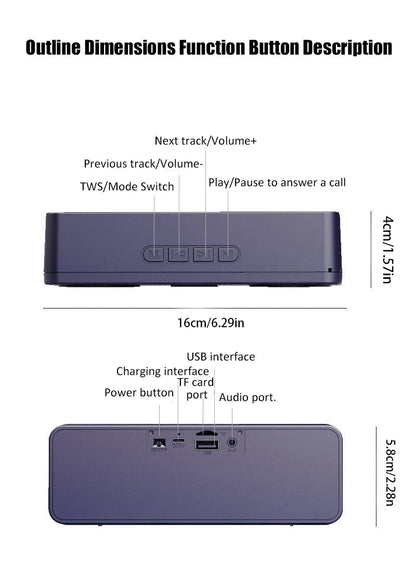 S18 Wireless Creative Bluetooth Smart Speaker Mobile Phone Audio Computer Subwoofer Outdoor Convenient Radio - RELUX.STORE