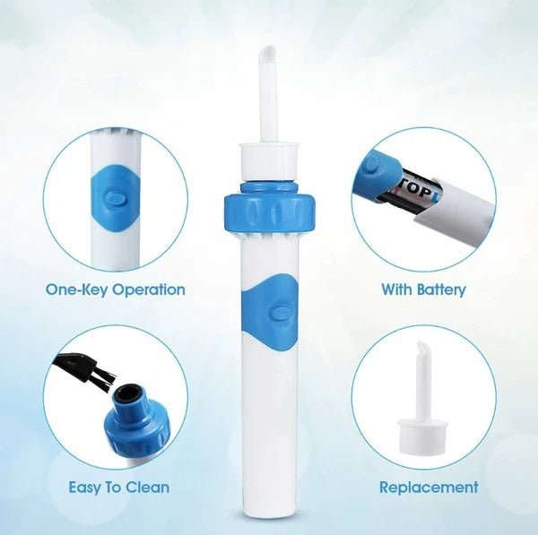 Safety Electric Cordless Ear Wax Cleaner – Gentle & Painless Vacuum Ear Cleaning Tool | Rechargeable Ear Wax Remover for Adults & Kids - RELUX.STORE