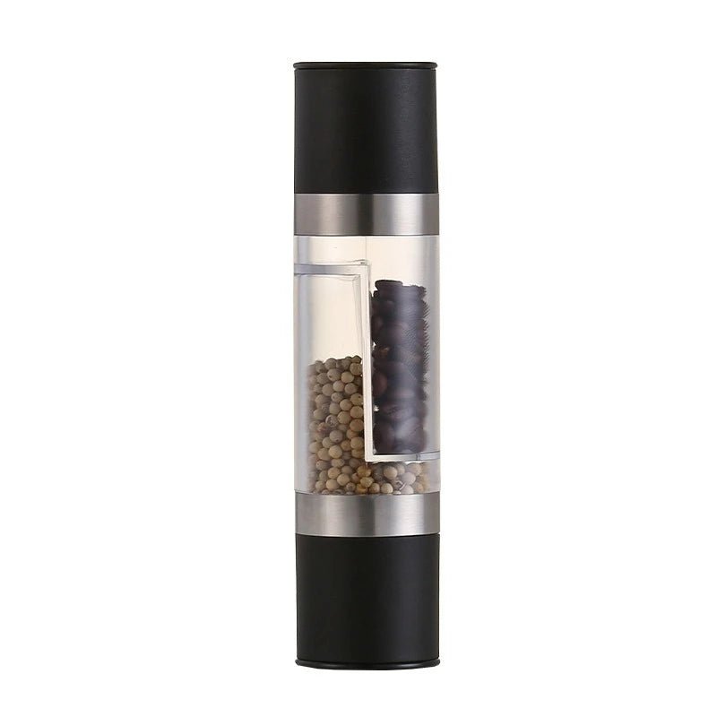 Salt and Pepper Grinder 2 in 1 Manual Stainless Steel Salt Pepper Mills with Adjustable Ceramic Grinding Spice Mill Kitchen Tool - RELUX.STORE