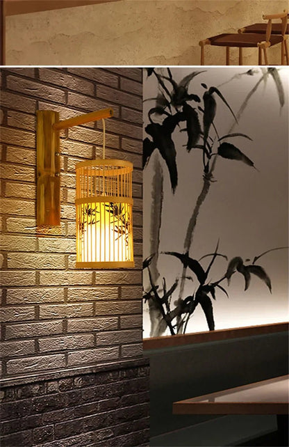 💡 "SAMAN Modern Bamboo Wall Lamp – Creative Bamboo Weaving LED Wall Light for Living Room, Restaurant, Bedroom, Study & Homestay Décor" - RELUX.STORE