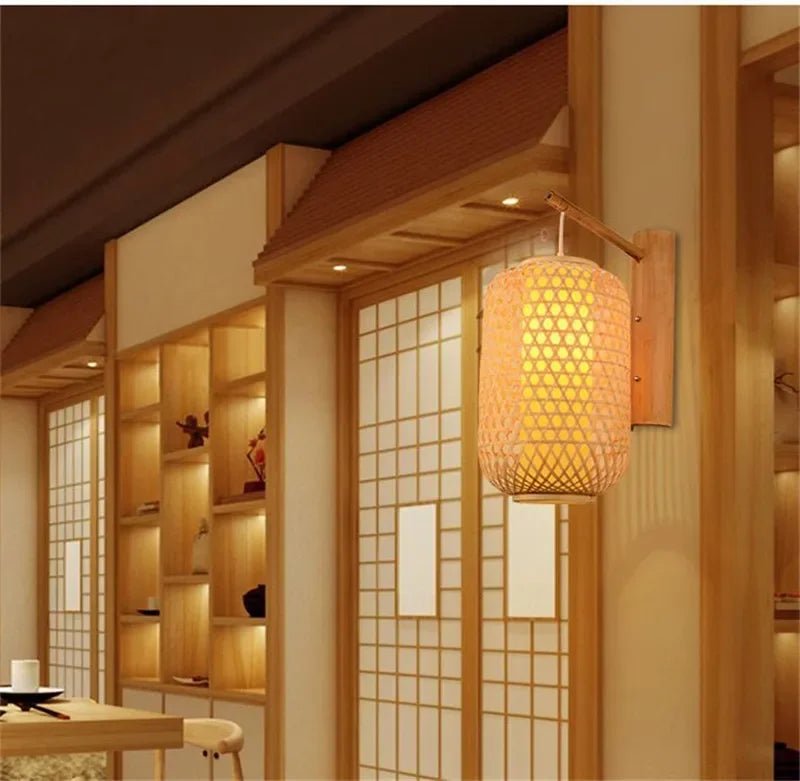 💡 "SAMAN Modern Bamboo Wall Lamp – Creative Bamboo Weaving LED Wall Light for Living Room, Restaurant, Bedroom, Study & Homestay Décor" - RELUX.STORE