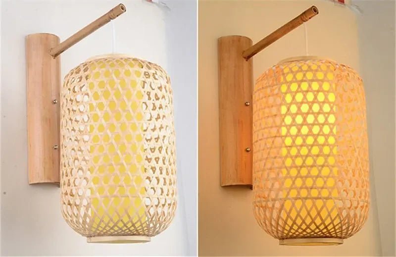 💡 "SAMAN Modern Bamboo Wall Lamp – Creative Bamboo Weaving LED Wall Light for Living Room, Restaurant, Bedroom, Study & Homestay Décor" - RELUX.STORE