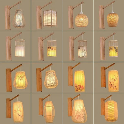💡 "SAMAN Modern Bamboo Wall Lamp – Creative Bamboo Weaving LED Wall Light for Living Room, Restaurant, Bedroom, Study & Homestay Décor" - RELUX.STORE